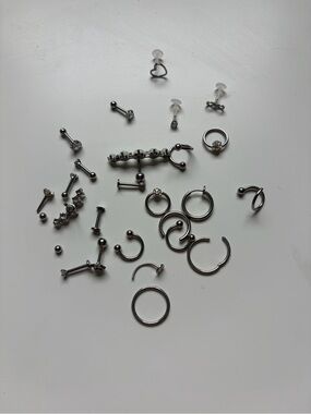 Never Worn Silver Cartilage Piercings